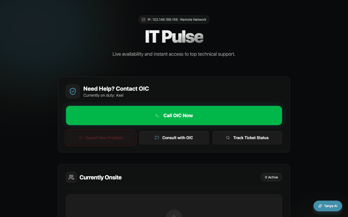 IT Pulse — Internal Support System